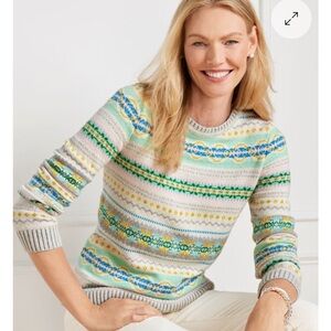 Talbots winter fair isle sweater